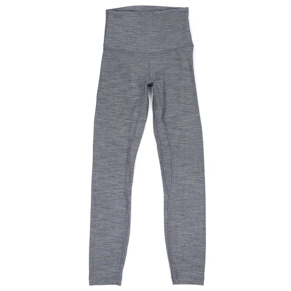 LULULEMON Align Pant II 25" Mini Heathered Herringbone Heathered Black White 2